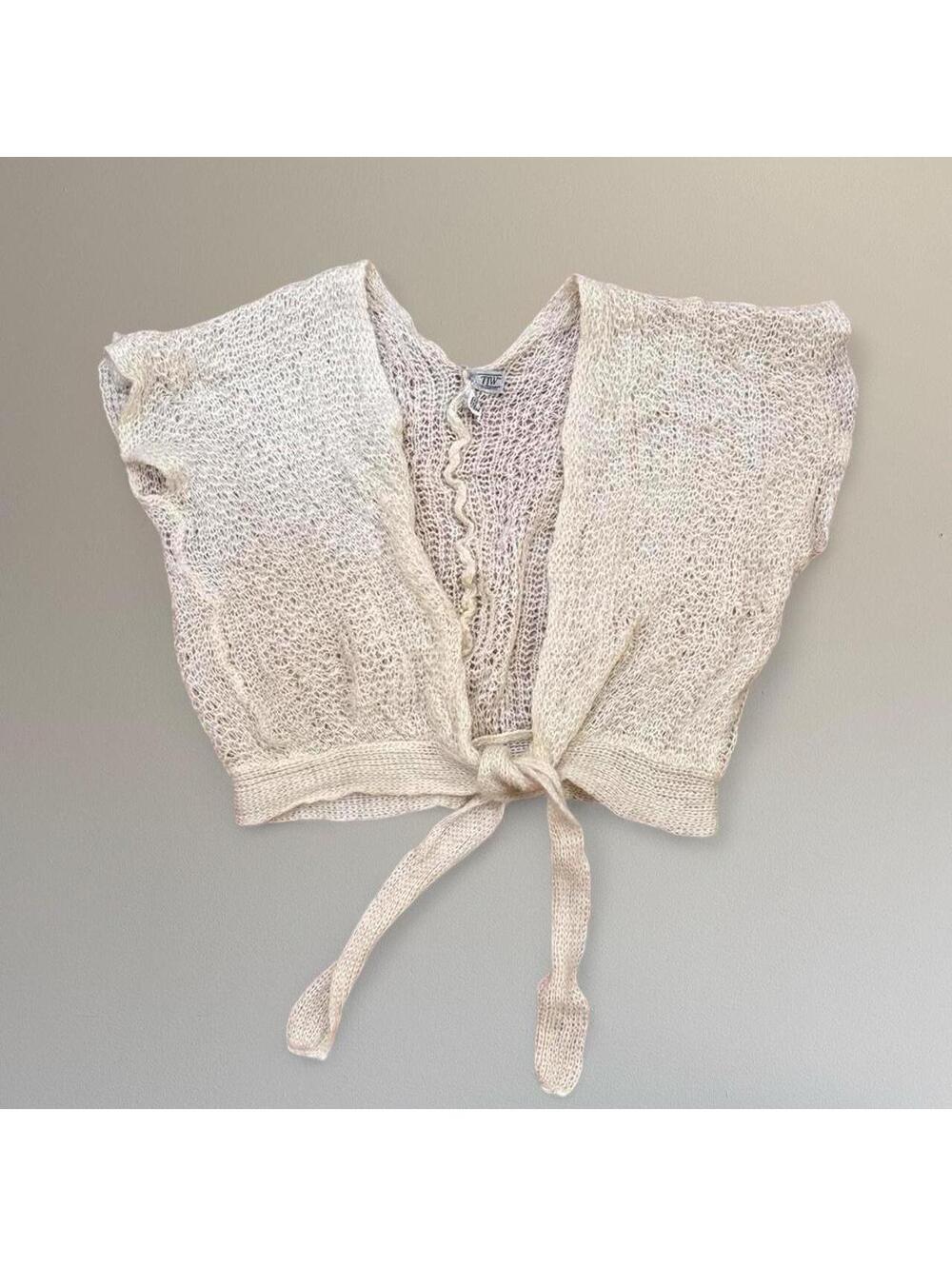 Vintage open knit wrap cardigan from Mervyn's.